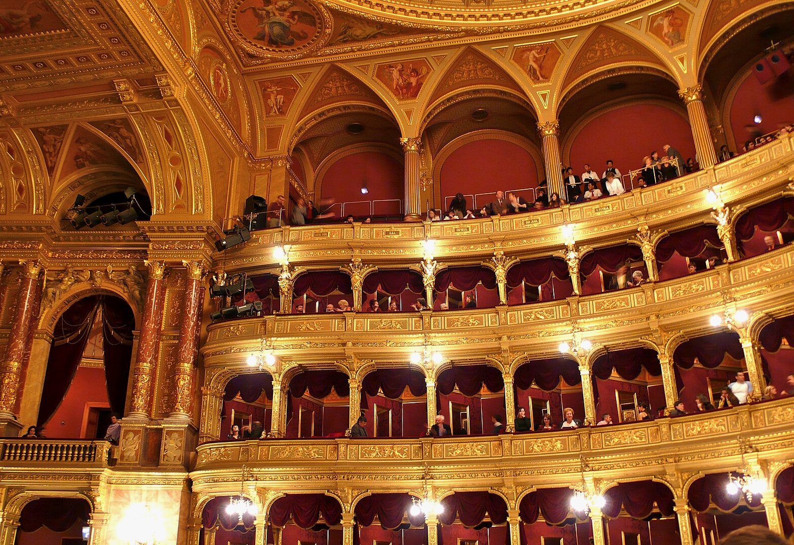 The gilded auditorium of the Hungarian State Opera