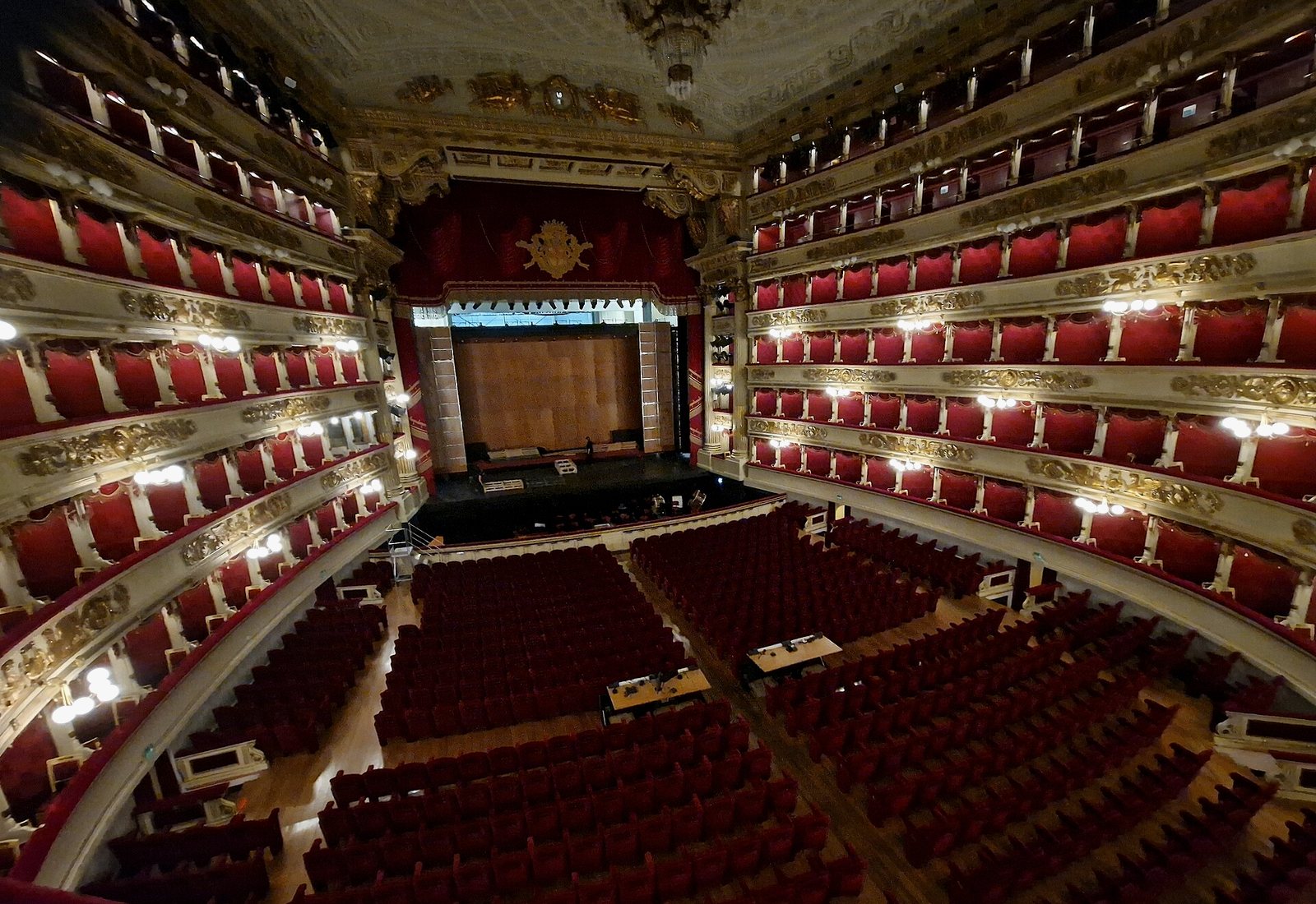 The auditorium of Teatro alla Scala in Milan