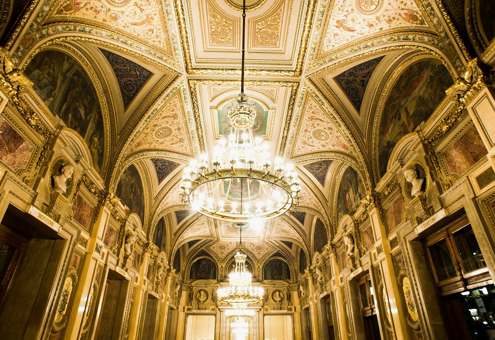 A gilded foyer of the Vienna State Opera